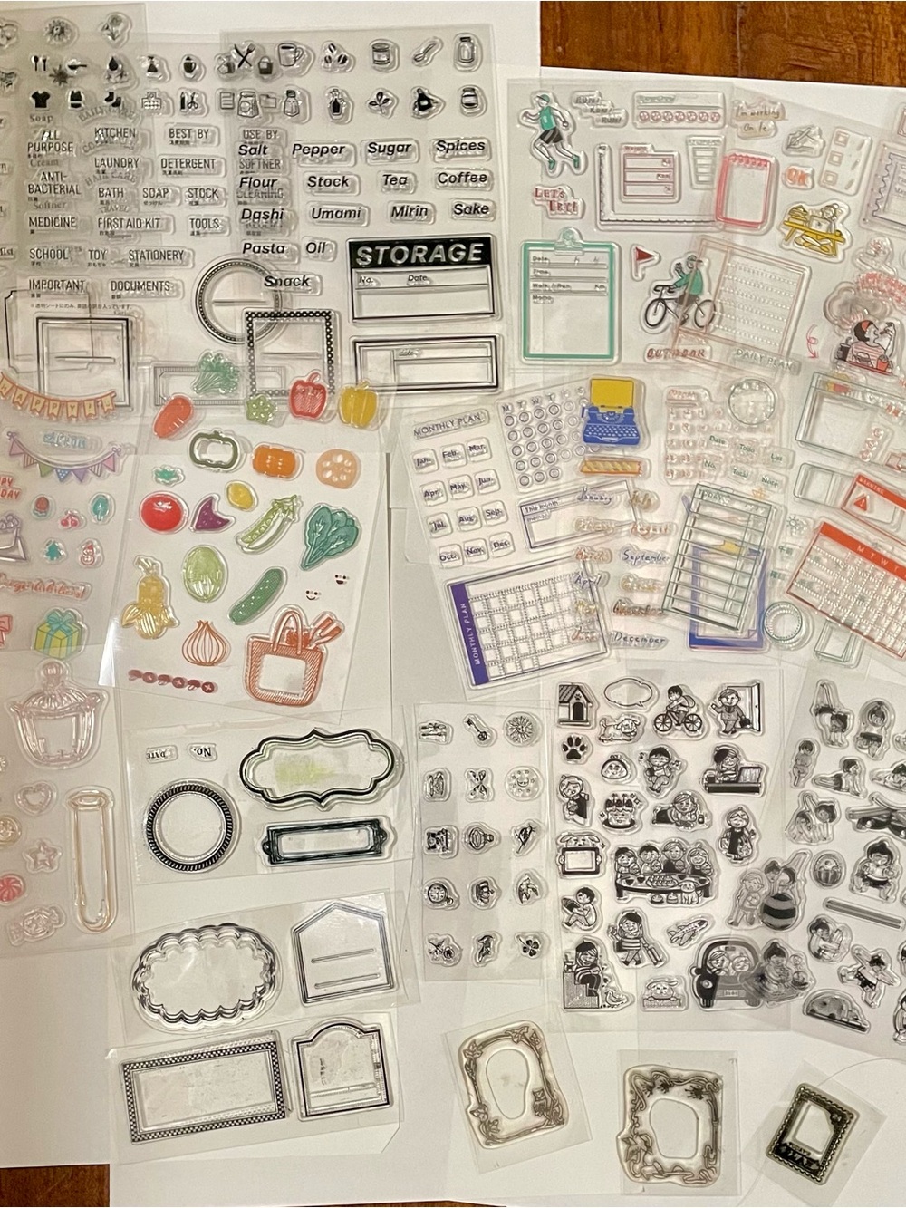 Lot of clear stamp sheets